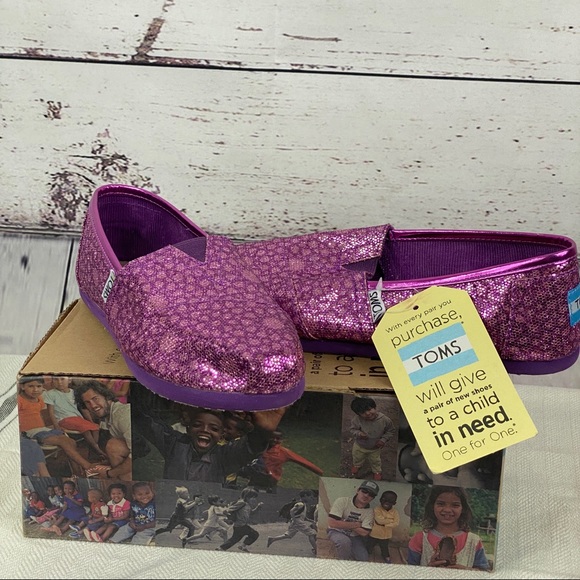Toms Other - Tom’s youth pink Moroccan Classics sparkly glitter
